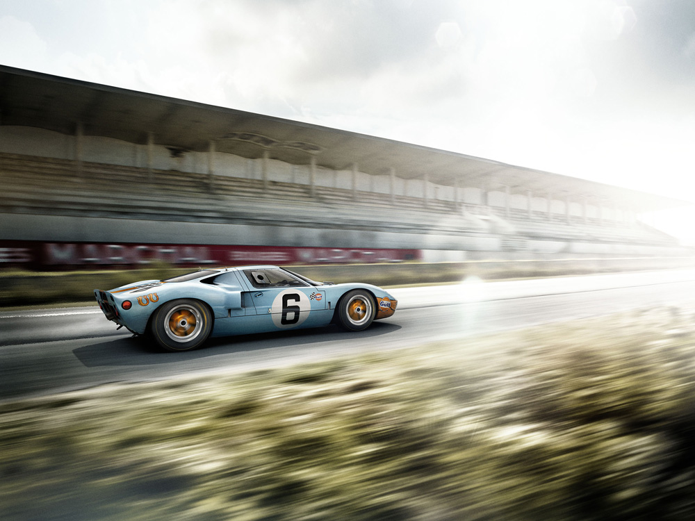 Motiv5_2500_WEB Race Classics | Der Ford GT40 auf einem Backplate von Maground