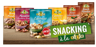 Snacking-ala-Kluth_k Kluth Snacks – Sortimentserweiterung für mehr Vielfalt. Nuss-Spezialist zeigt erweiterte Snack-Konzepte auf der größten Süßwarenmesse.