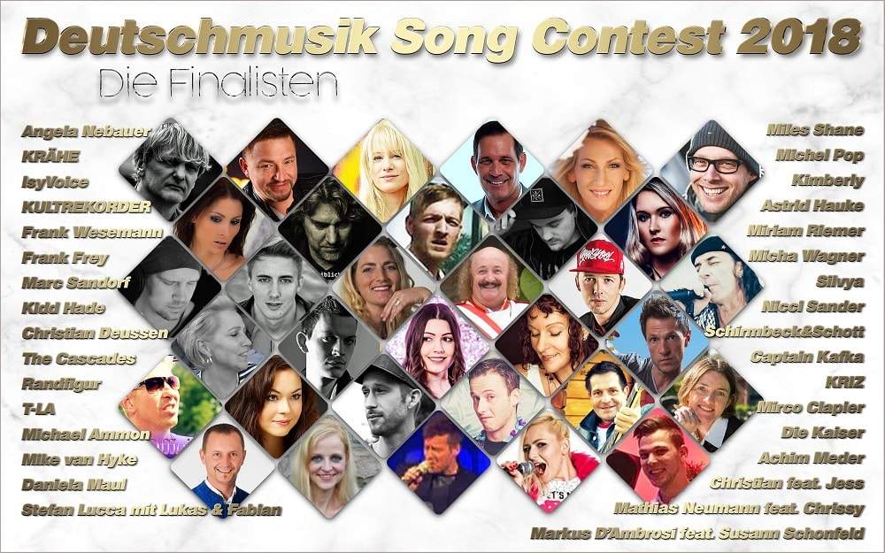 Deutschmusik Song Contest 2018 - Die Finalteilnehmer