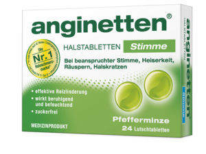 Anginetten5_©Klosterfrau-300x225 Was tun, wenn die Stimme streikt? Heiserkeit und Halskratzen vorbeugen