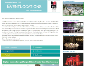 Newsletter_Eventlocations_02.2022 Jetzt bei EVENTLOCATIONS: 9 Sommer-Locations und Eventservice-News